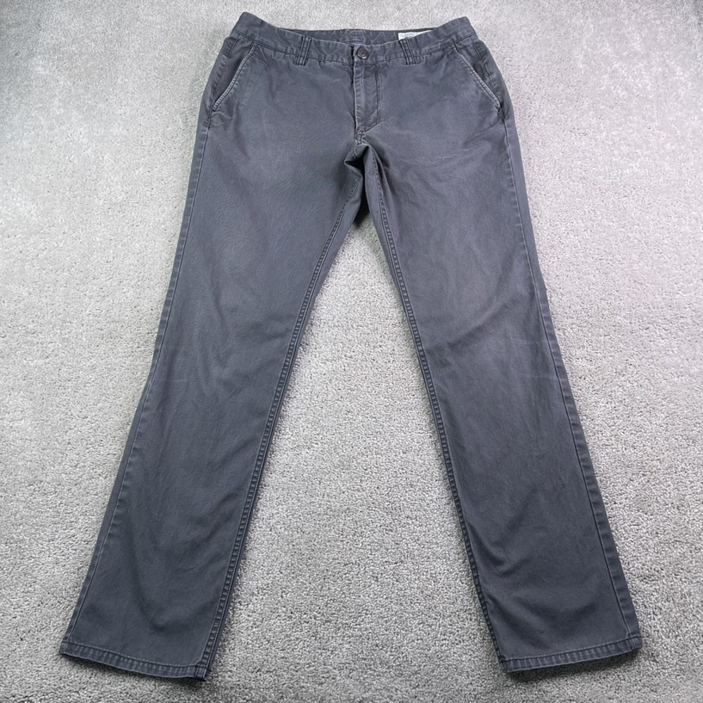 Bonobos Pants Mens 34x34 Grey Washed Chinos Slim Tailored Fit Khakis